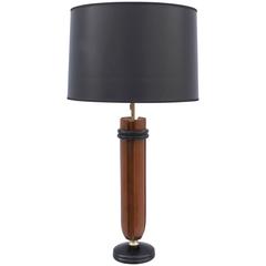 Modeline Sculptural Walnut Table Lamp