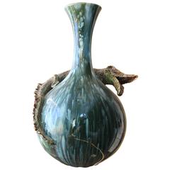 19th Century Majolica Palissy Vase