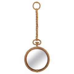 French Rope Mirror by Audoux-Minet