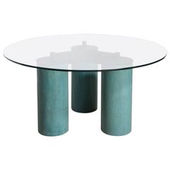 Lella and Massimo Vignelli Glass Top Table Model Serenissimo 160 for Acerbis