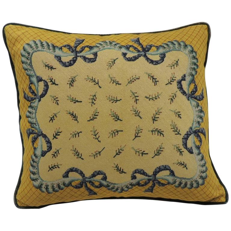 19th Century Aubusson Tapestry Pillow For Sale at 1stdibs