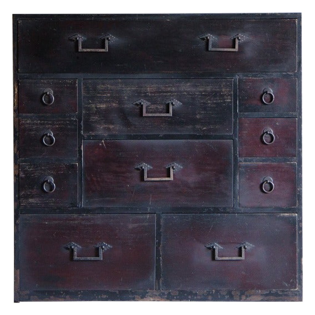 Japanese Antique Chests Of Drawers, Meiji Era'1868-1912'Wabi Sabi