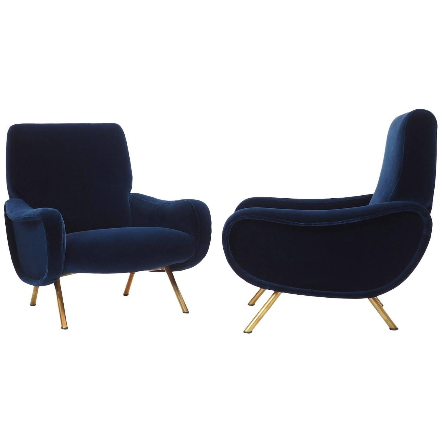 Italian Couple of Lounge Chairs Lady Designed by Marco Zanuso for ... Italian Couple of Lounge Chairs Lady Designed by Marco Zanuso for ...