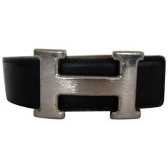 Hermès Black Leather Belt