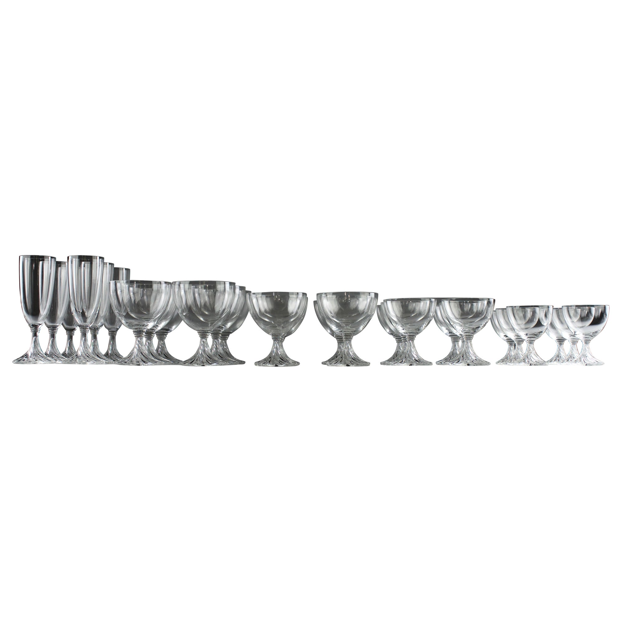Marc Lalique for Lalique France, "Rambouillet" Crystalware Service for 6 People