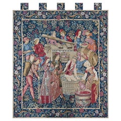 French Tapestry, Genuine Jacquard in Medieval Style - H160xW142 cm - No. 1440