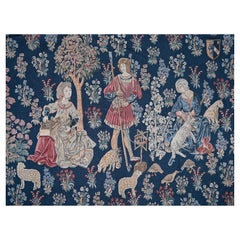 French Tapestry, Genuine Jacquard in Medieval Style - H 131 x W 190 cm - N 1439