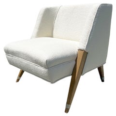 Mid-Century Lounge Chair in the Style of Gio Ponti in Schumacher Boucle