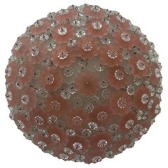 Mid Century Modern Flush Mount in Murano Slass, attr. to Seguso, Italy ca. 1970