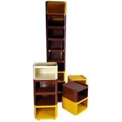 Retro 17 Piece Anna Castelli Ferrieri Set of Componibili Storage Units by Kartell