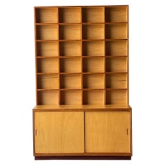 Vintage skandinavischen Wood Regal Display und Kabinett