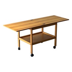 1970s Pine Expanding Bar / Serving Cart