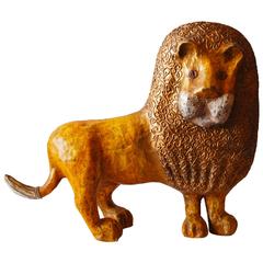 Vintage Lion Sculpture by Jean Valentine