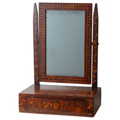 Dutch Marquetry Dressing Table Mirror, 18th Century