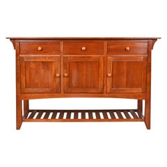 Buffet ou meuble de bar en bois de cerisier Arts & Crafts