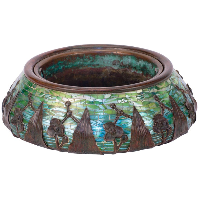 Tiffany Studios New York Mosaic Favrile Jardinière at 1stDibs