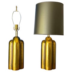 Paar stromlinienförmige Lampen im Art-Déco-Stil