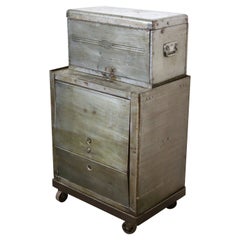 Vintage Industrial Metal Rolling Tool Chest by Craftsman for Sears Roebuck
