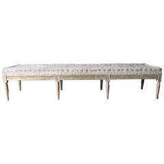 Swedish Period Gustavian Long Bench