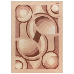 Tappeto in lana Doris Leslie Blau Vintage French Art Deco di D.I.M.