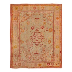 Oushak Carpet (5219), Late 19th - Early 20th Century