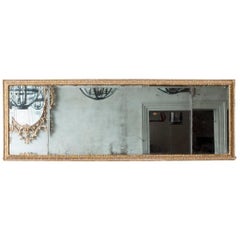 Antique Giltwood Overmantel Mirror, Early 18th Century