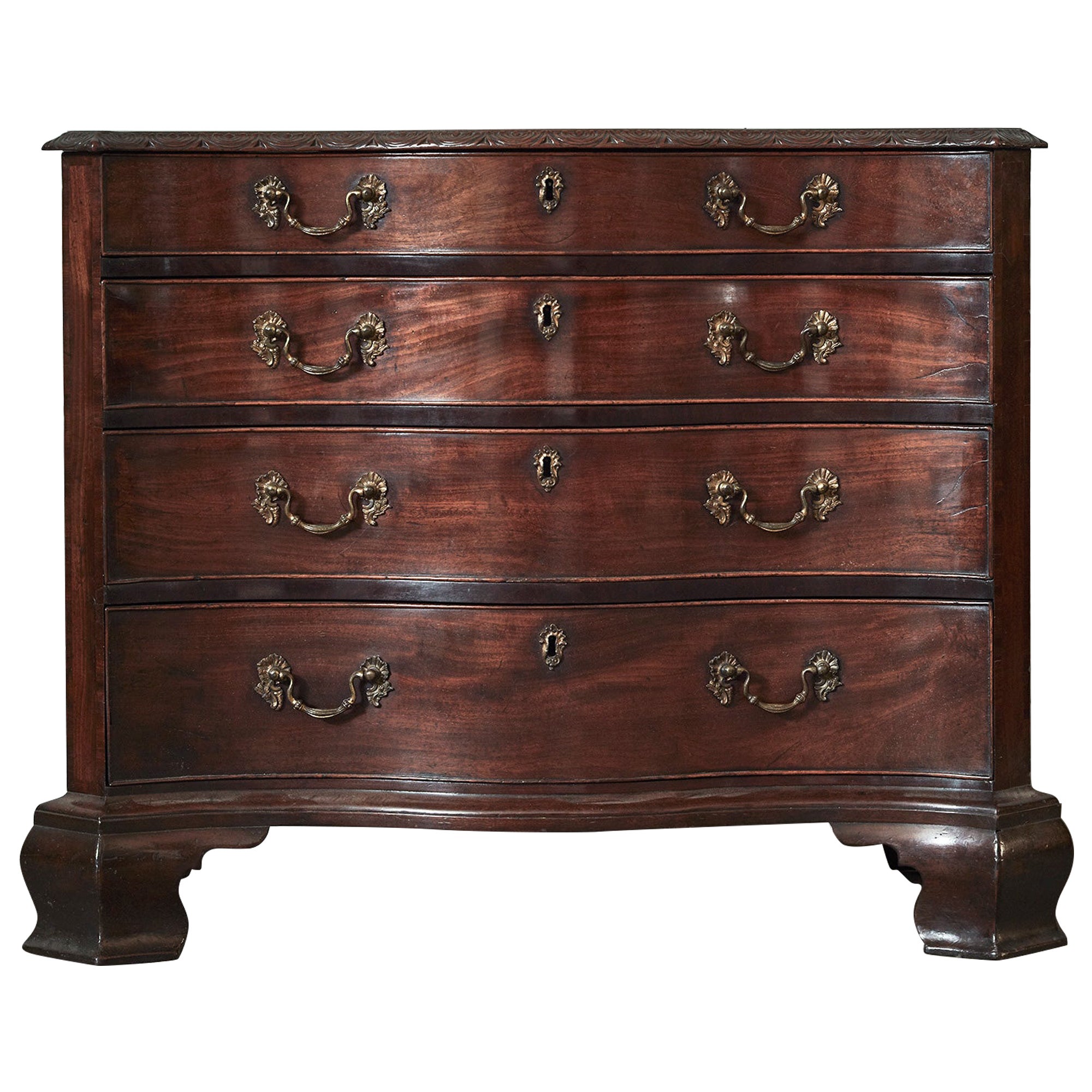 Cómoda Serpentina de Caoba Jorge III, c.1765