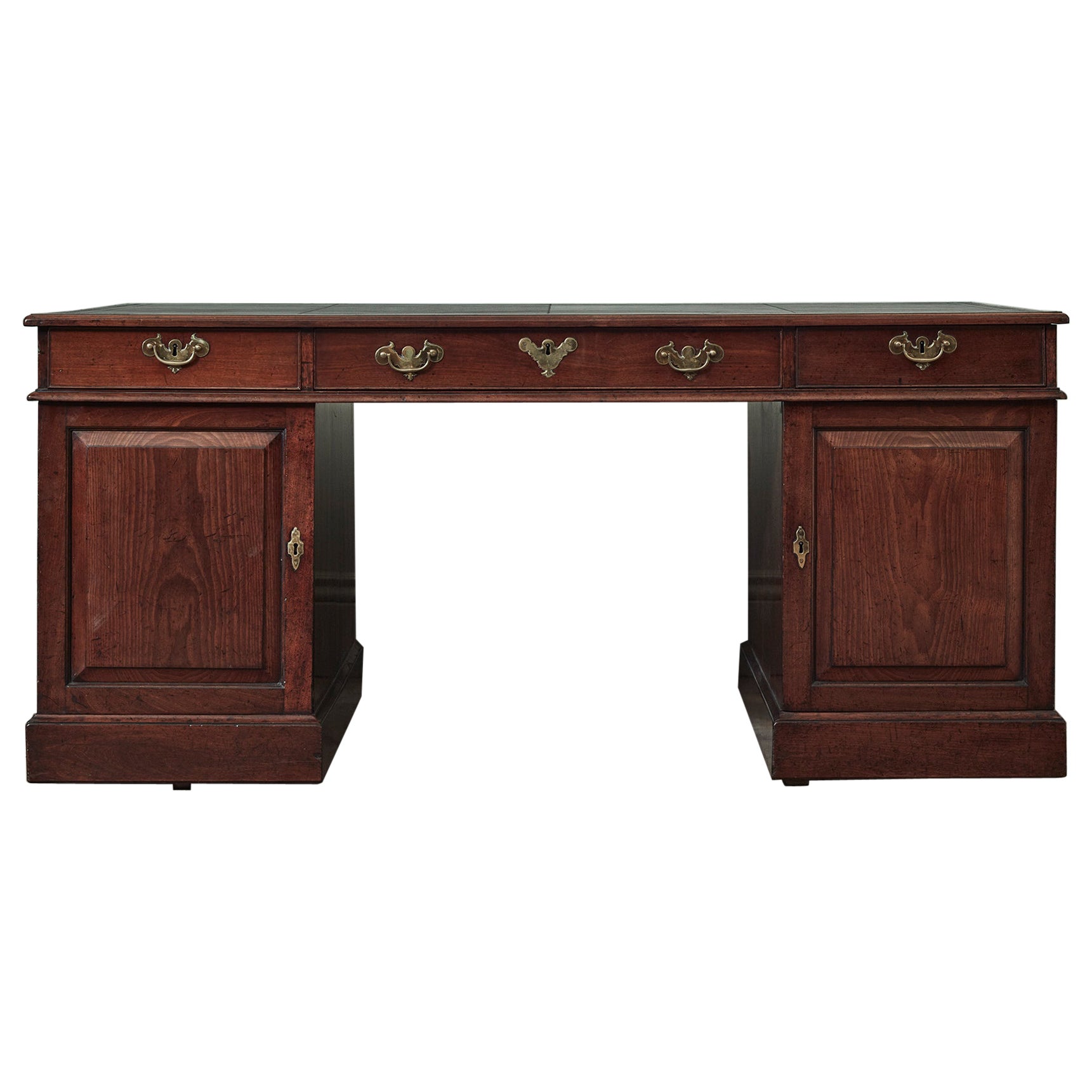 George II Mahogany Pedestal Partner’s Desk