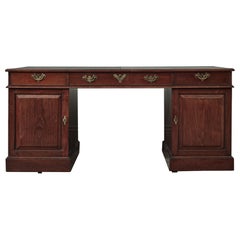 Antique George II Mahogany Pedestal Partner’s Desk