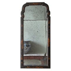 George I Gilt and Black Japanned Pier Glass Mirror