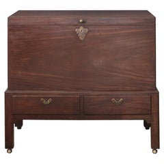 Antique Large George III Blanket Chest on Stand