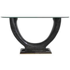 Postmodern Tessellated Stone / Marble Console Table