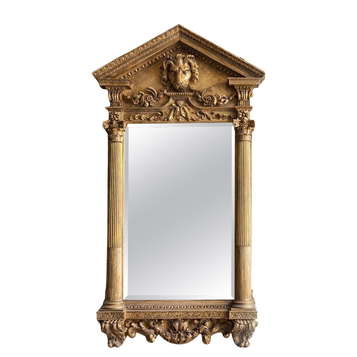 Important miroir irlandais en bois doré de George II attribué à John et Francis Booker