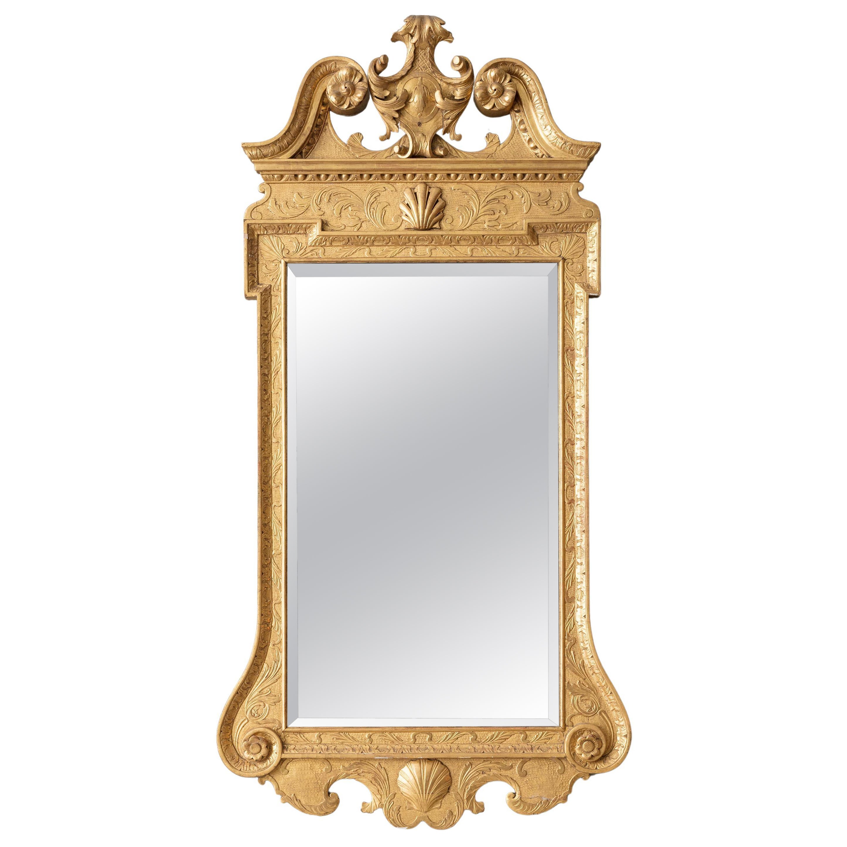 Spiegel aus geschnitztem Giltwood George II