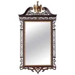 Rare Irish Carved Mahogany Pier Mirror, Mid 18th Century