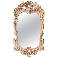 Exceptional Rococo Carved Giltwood Pier Mirror with Central Goat Mask, c.1740