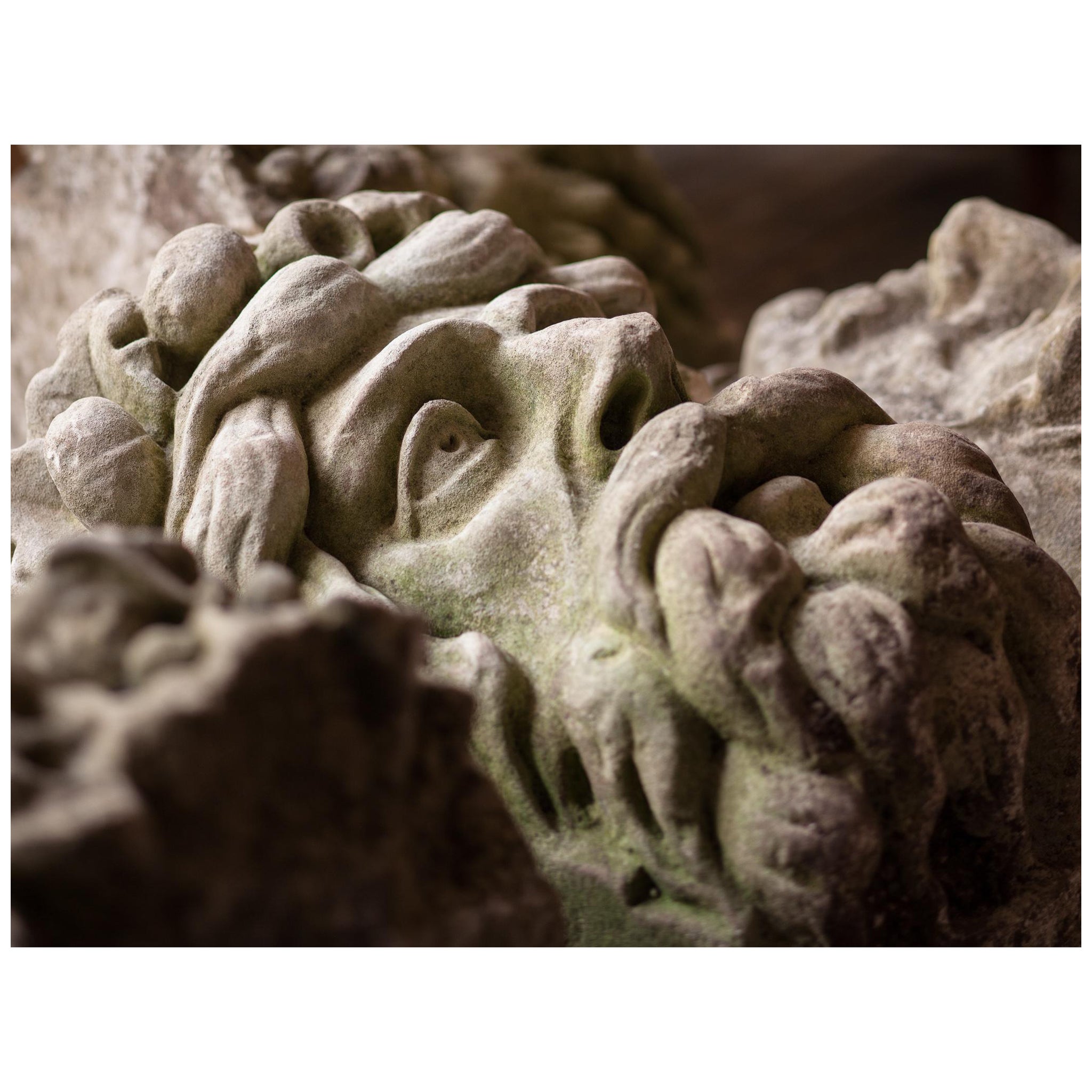 Victorian Portland Stone Keystone Heads, 17th Century For Sale