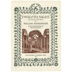 Shakespeare - Twelfth Night, or What You Will ; gravures d'Eric Ravilious