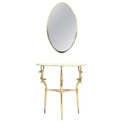 Empire Style Marble Console Table and Mirror 3