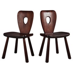 Pair of Swedish pine chairs by Bo Fjaestad for Arvika Konsthantverk, 1930s