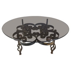 Brutalist Wrought iron coffee table 1970s