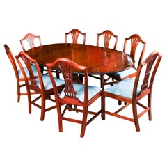 Vintage William Tillman Regency Dining Table & 8 Chairs 20th Century