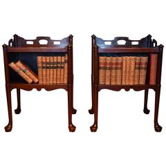 Pair of Mid-18th Century George II Mahogany Pad Foot Tables