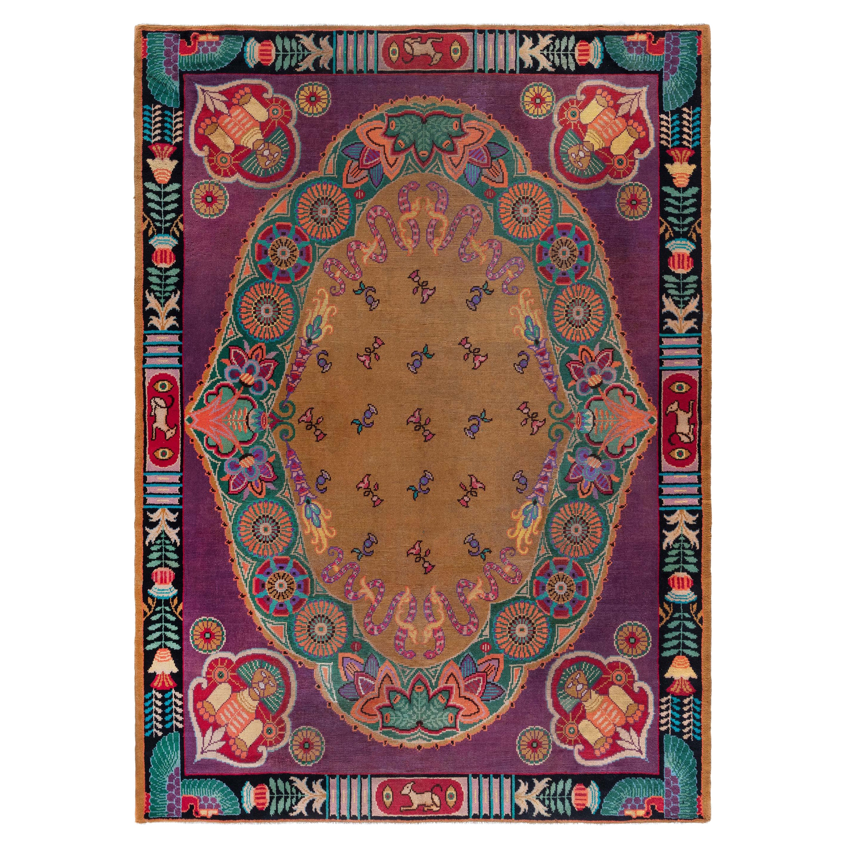 Doris Leslie Blau Rare tapis viennois Art Nouveau