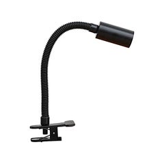 Mid-Century Kisho Kurokawa Inspired Black Gooseneck Clamp-On Light
