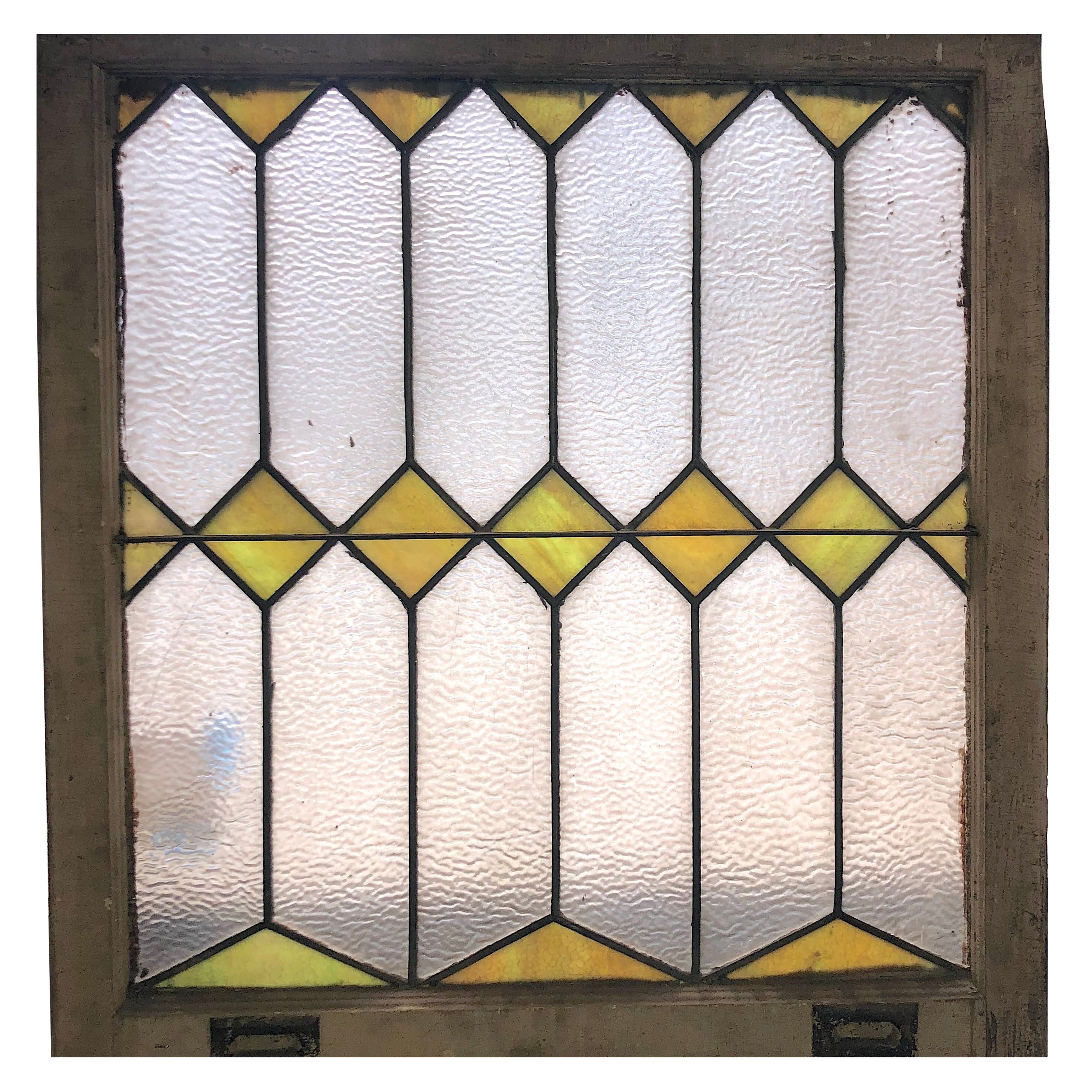 Finestra con piombo e Stained Glass 30" x 32"