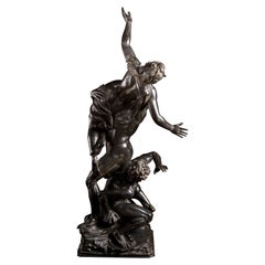 Bronce Paillard francés del siglo XIX, 'Rapto de una mujer sabina' Firmado