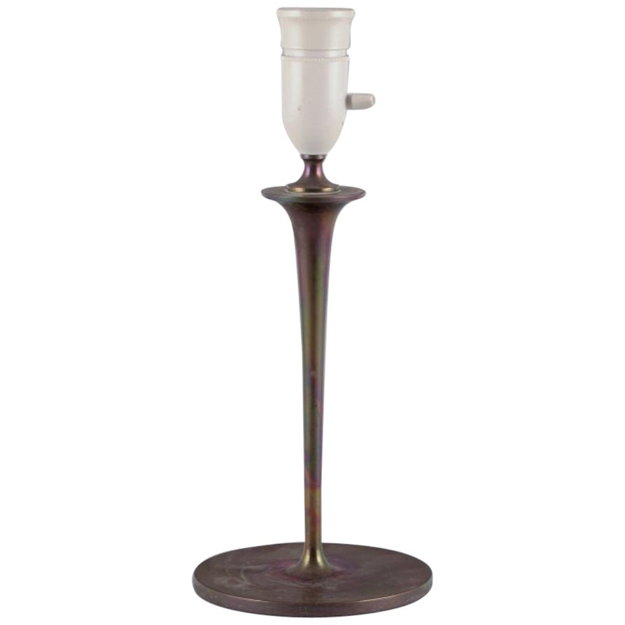 Bruno Paul (1874-1968), German architect. Art Deco table lamp in polished brass.