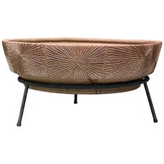 Large Stoneware 'Sunburst' Planter on Tripod Base David Cressey