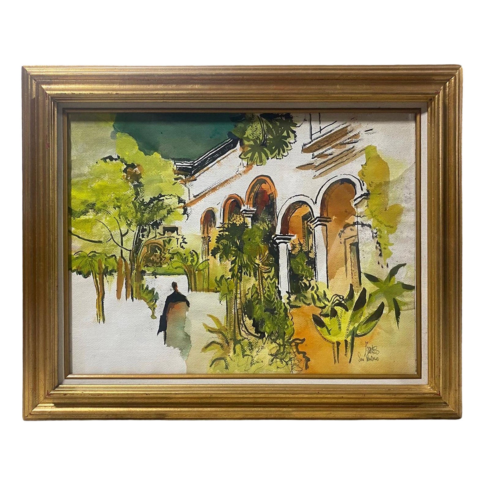 Milford Zornes Signed Original California Artist Midcentury Watercolor Painting